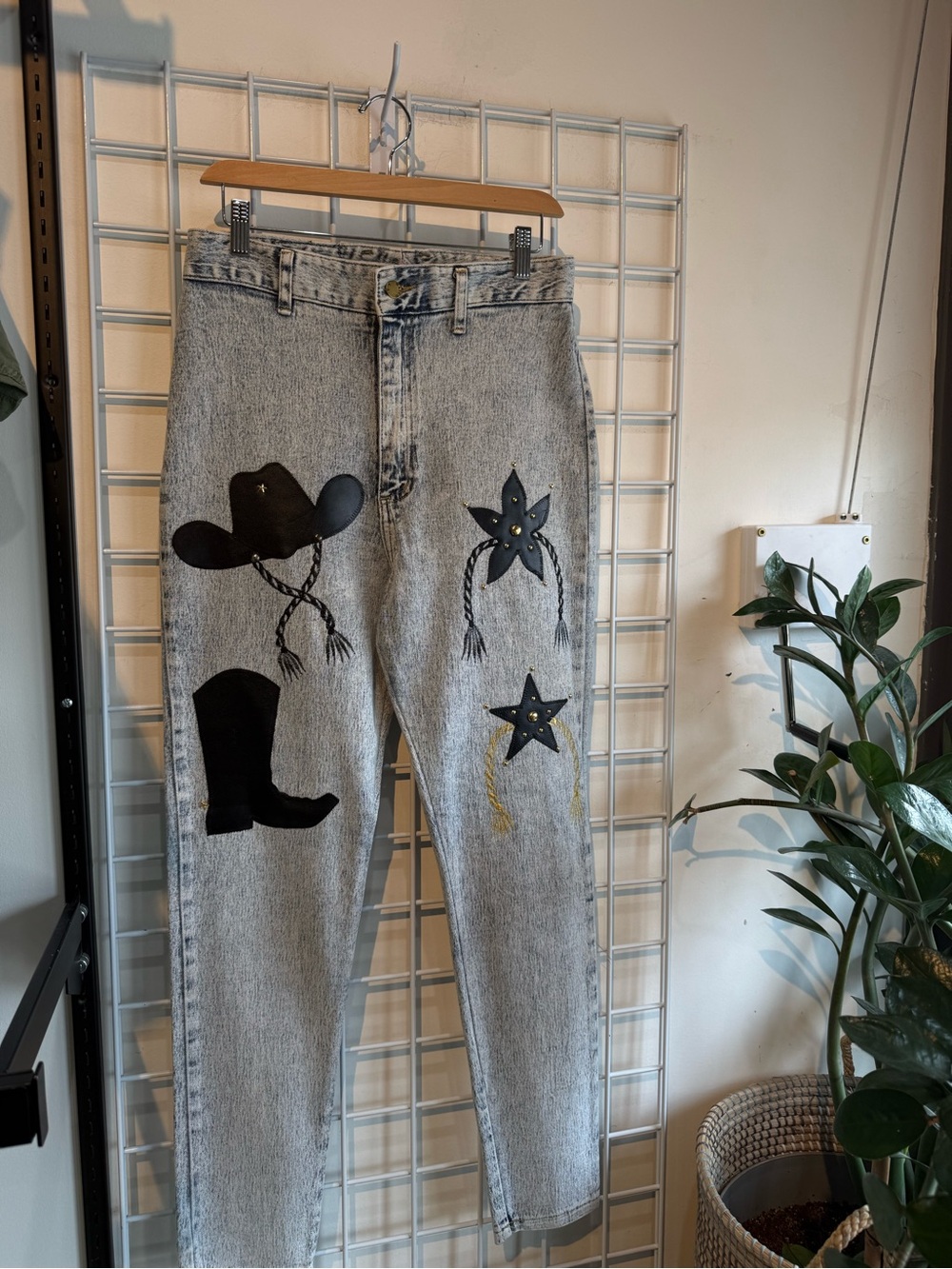 Western Acidwash Vintage Patchwork Denim 🤠